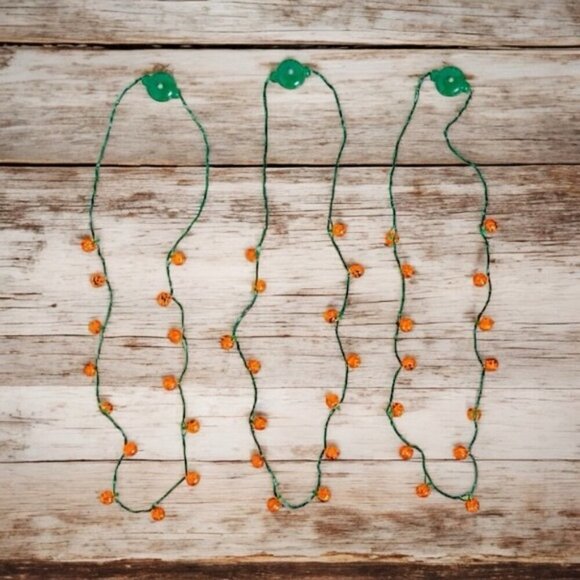 Halloween Light-Up String of Jack-O’-Lanterns Necklaces - 4 Pack - Picture 1 of 4